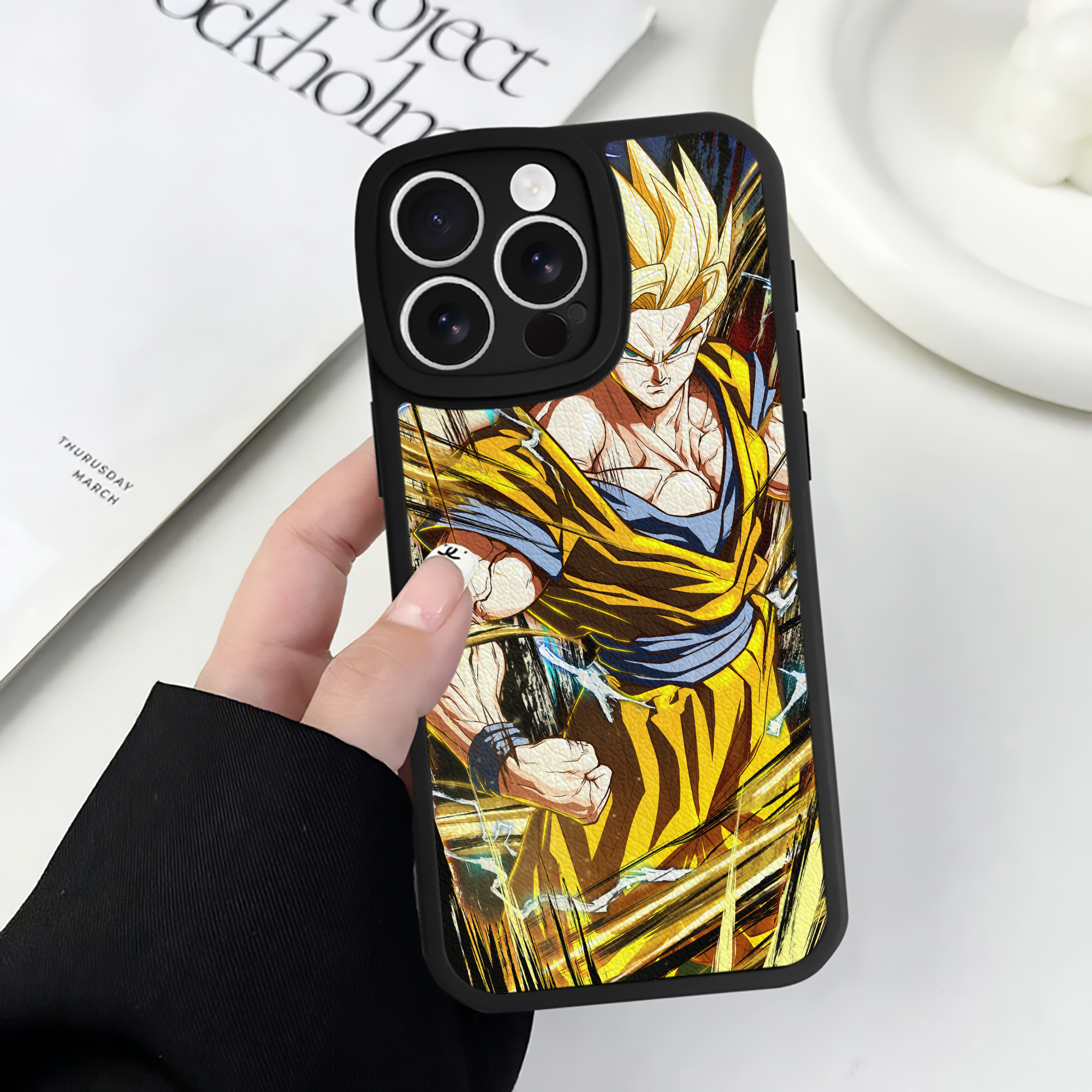 （画像用） ドラゴンボール DRAGON BALL 【iPhone 16シリーズ対応】シリコンスマホケース（レザー調） 材質：シリコン